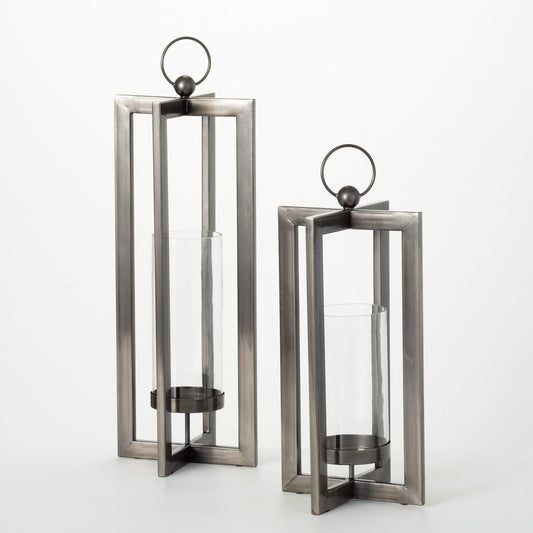 Modern Industrial Lantern - Set of 2