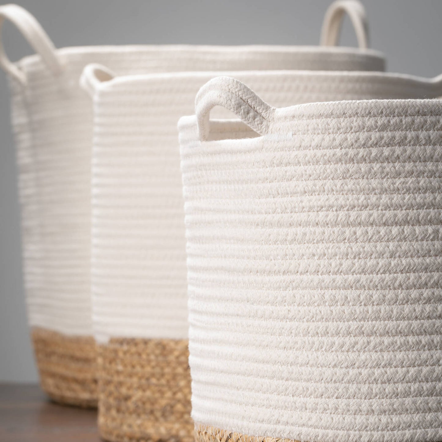 Woven Tote Basket - Set of 3