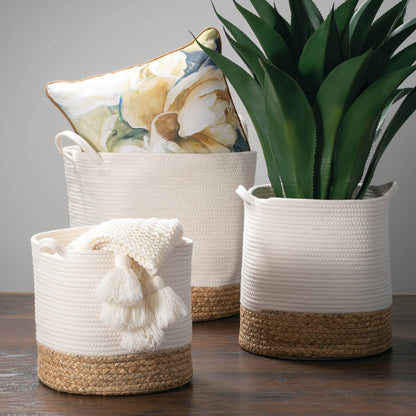 Woven Tote Basket - Set of 3