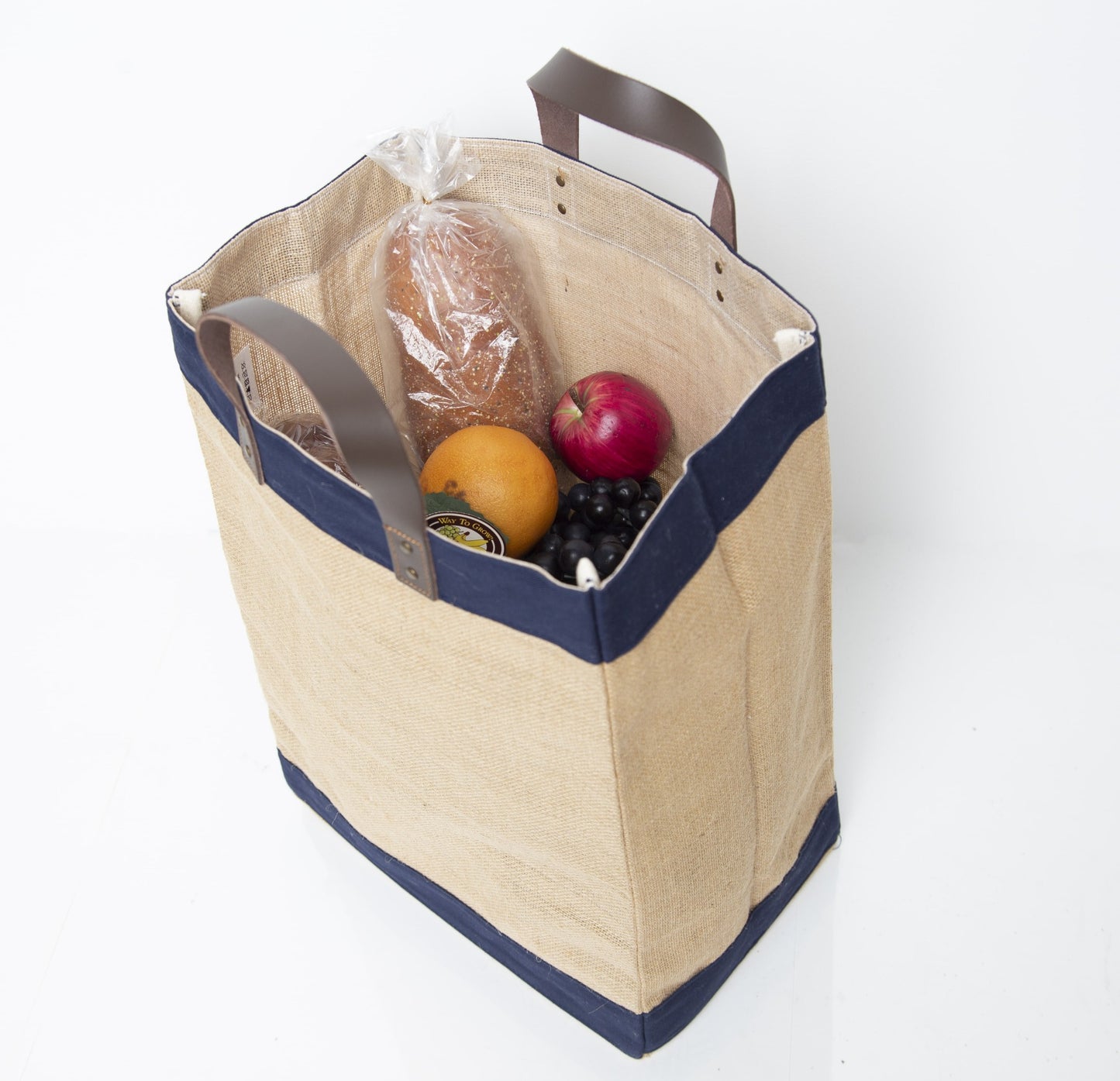 Mini Jute Market Bag - Navy