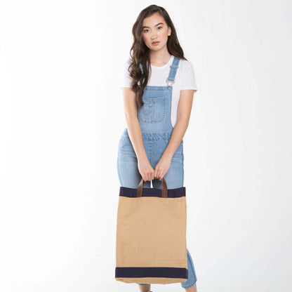 Jute Market Bag - Navy