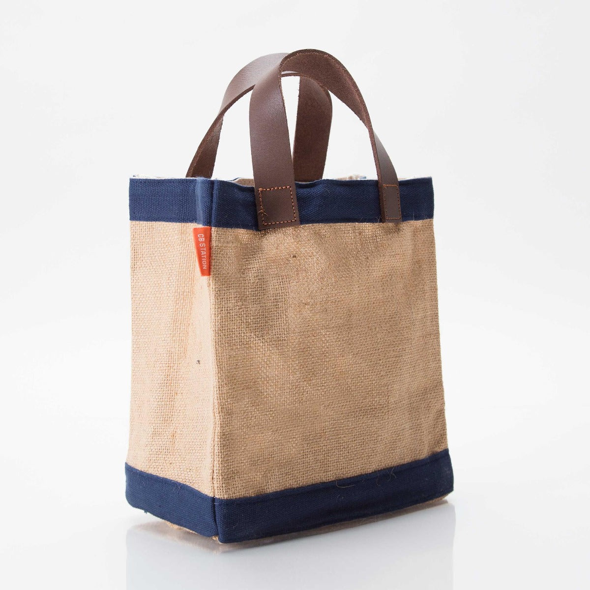 Mini Jute Market Bag - Navy