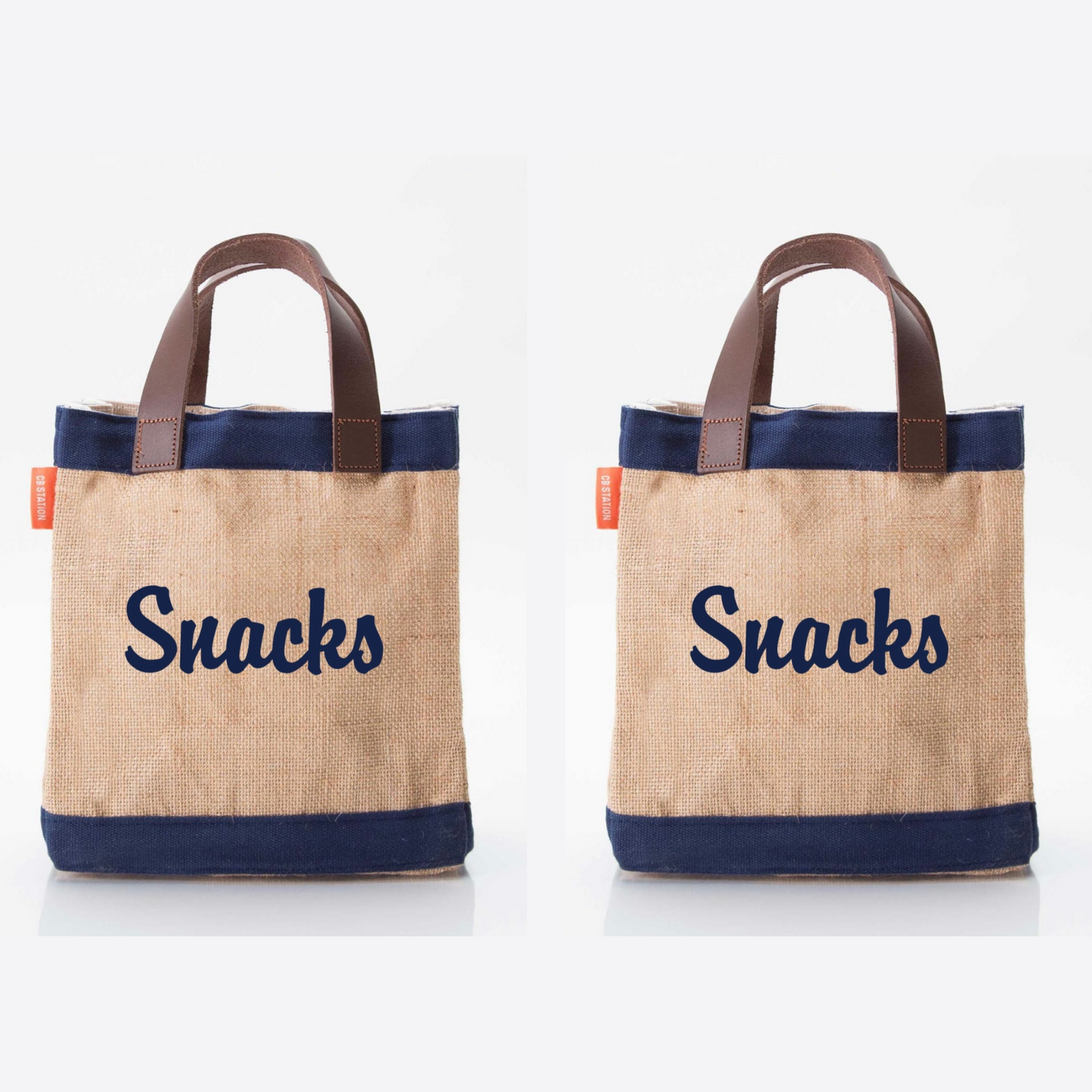 Mini Jute Market Bag - Navy