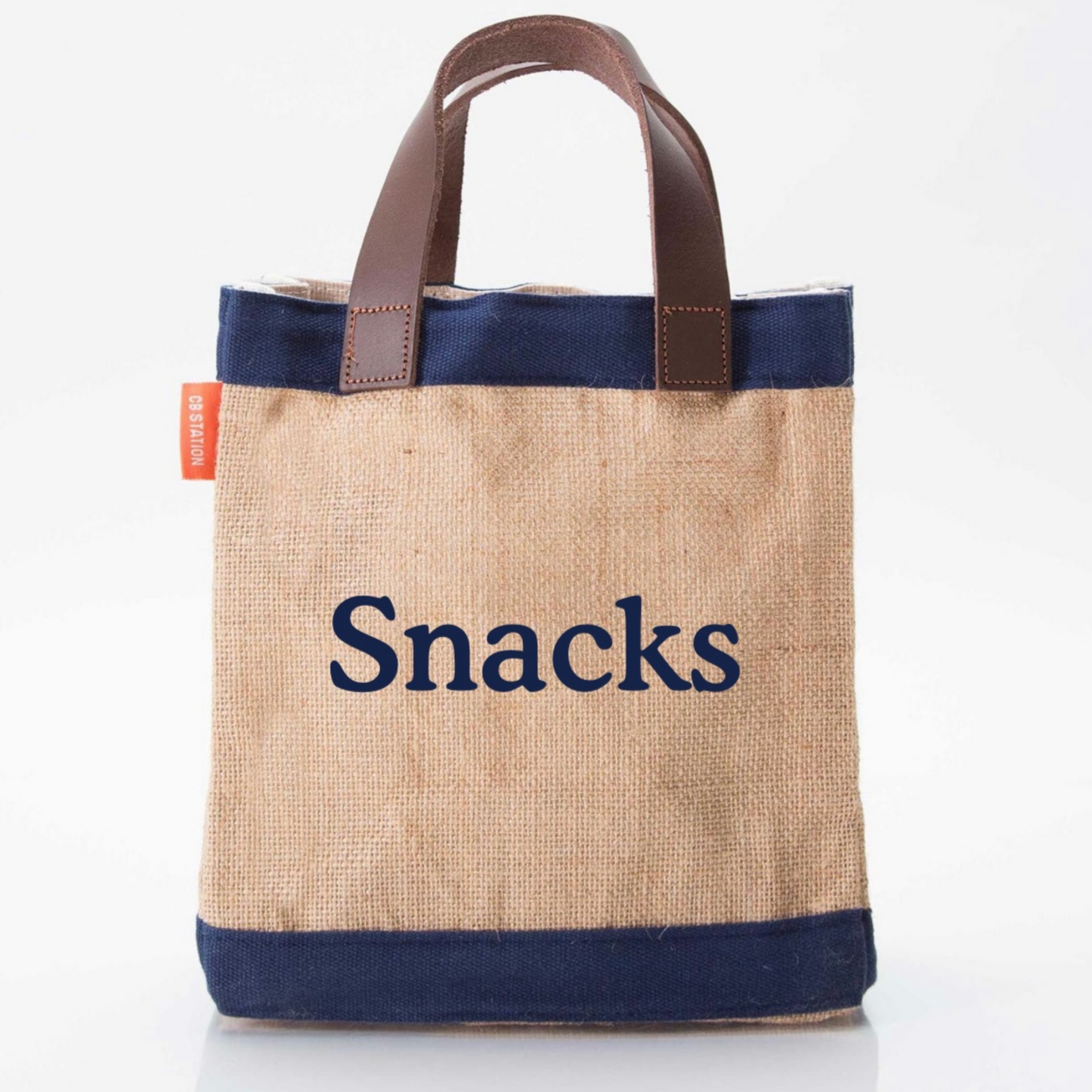 Mini Jute Market Bag - Navy